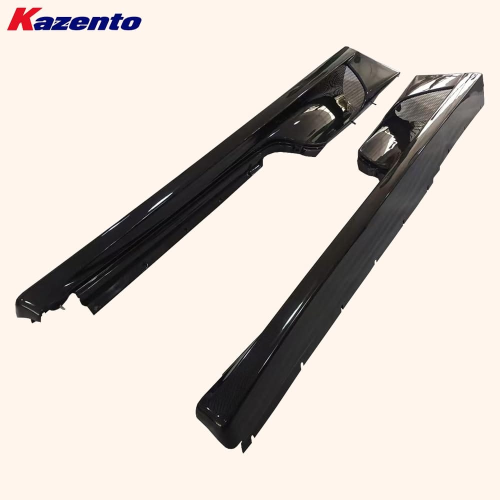 Kazento For Ferrari F430 430 2005-09 KZ Style 1K Carbon Fiber Vented Side Skirts Add On Kazento Carbon Parts 车身侧板 F430-SS-OE-1KCF