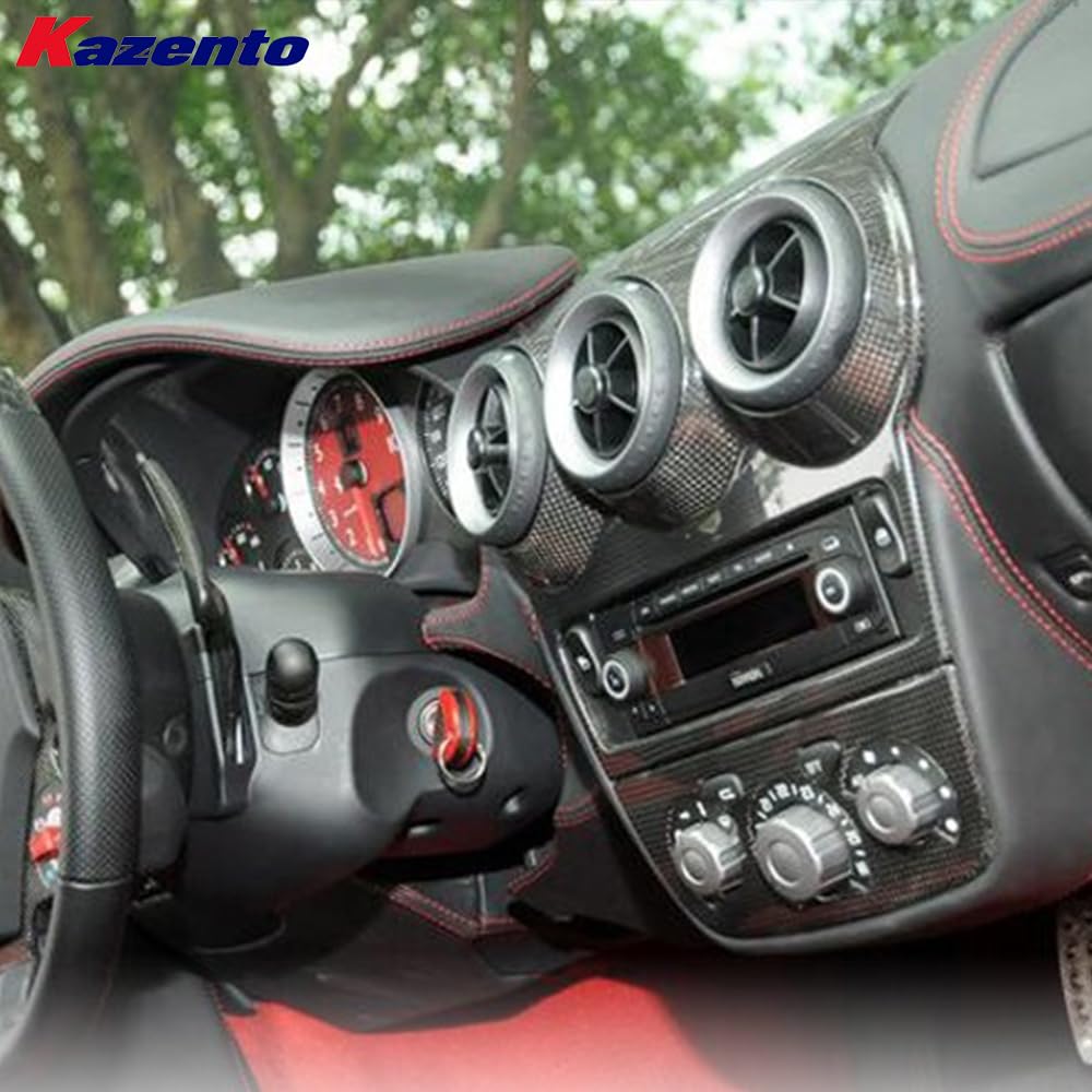 Kazento For Ferrari F430 430 2005-09 LHD Center Air Condition Cover Upper Kit 1K Carbon Kazento Carbon Parts 车身侧板 F430-AIR-CEN-L-1KCF