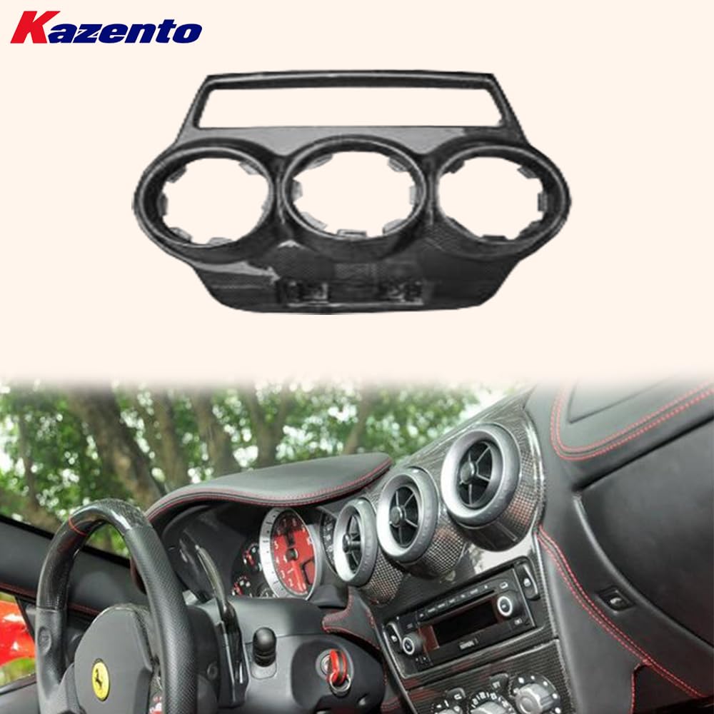 Kazento For Ferrari F430 430 2005-09 LHD Center Air Condition Cover Upper Kit 1K Carbon Kazento Carbon Parts 车身侧板 F430-AIR-CEN-L-1KCF