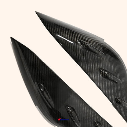 Kazento For Fit 2021+ GR9 For Honda Carbon Fiber Hood Bumper Headlight Eye Lid Eyebrow KZ Style