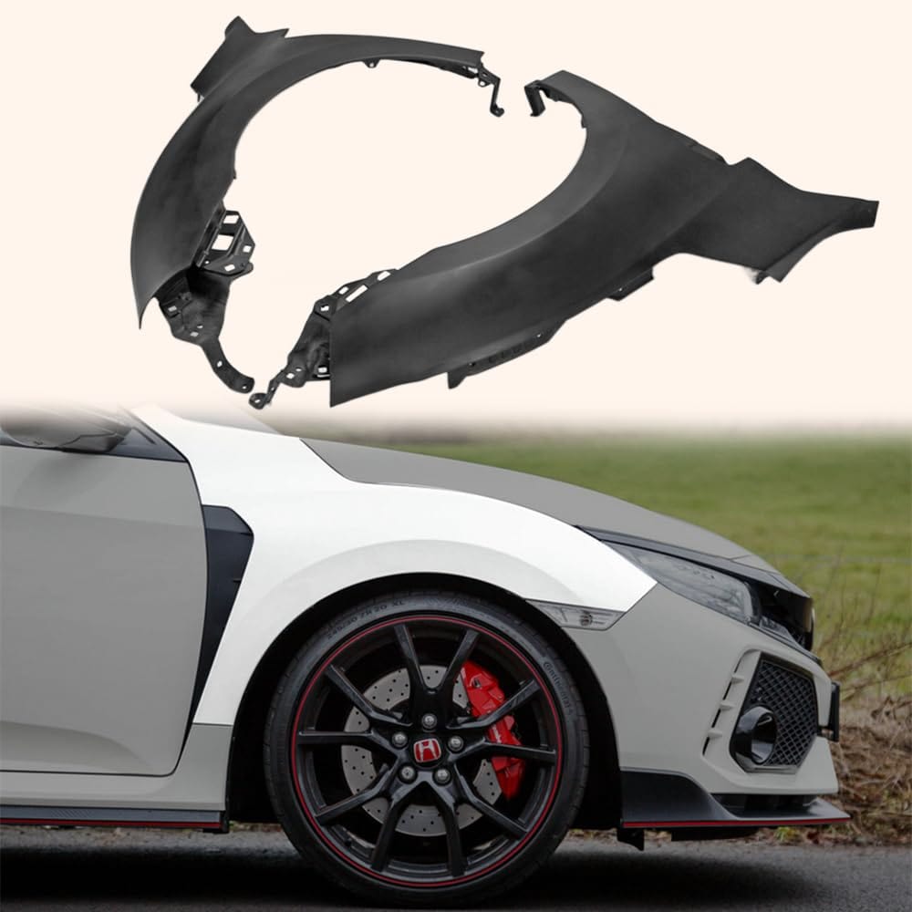 Kazento For Fk8 Fk7 Civic Type-R Oem For Honda Front Fender (Can Fit On Fk7 But Need To Fit With Fk8 Fb & Ss, Wider Then Fk7 45Mm) Fiber Glass