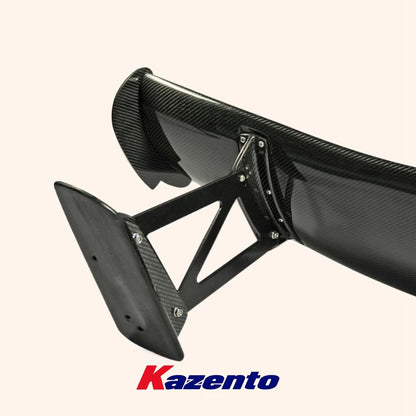 Kazento For For HONDA Civic FD2 JS Style Partial Carbon Fiber Rear GT Spoiler 140cm Length Kazento Carbon Parts 车身侧板 FD2-RS-JS-140-P31