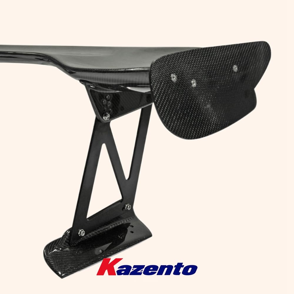 Kazento For For HONDA Civic FD2 JS Style Partial Carbon Fiber Rear GT Spoiler 140cm Length Kazento Carbon Parts 车身侧板 FD2-RS-JS-140-P31