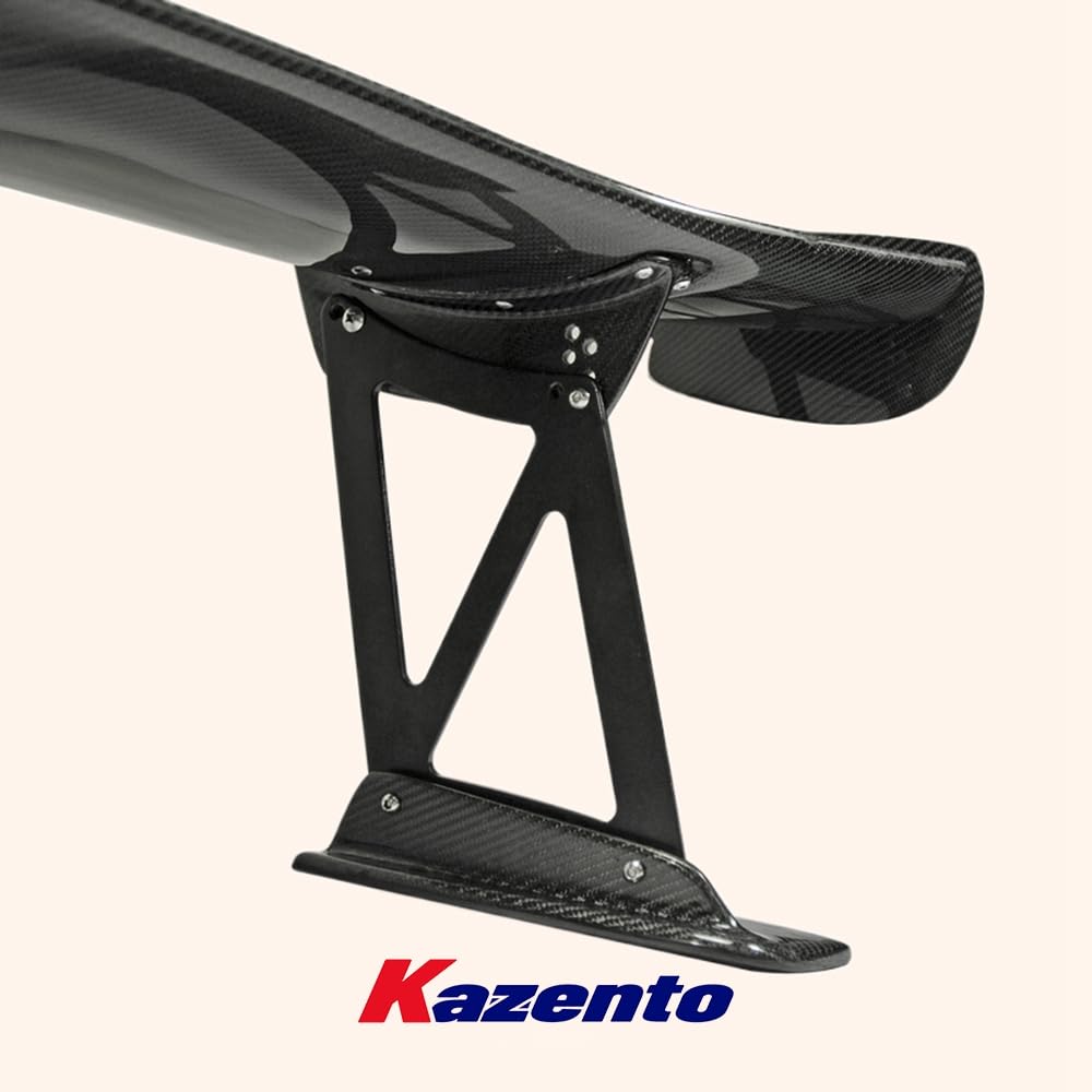 Kazento For For HONDA Civic FD2 JS Style Partial Carbon Fiber Rear GT Spoiler 140cm Length Kazento Carbon Parts 车身侧板 FD2-RS-JS-140-P31