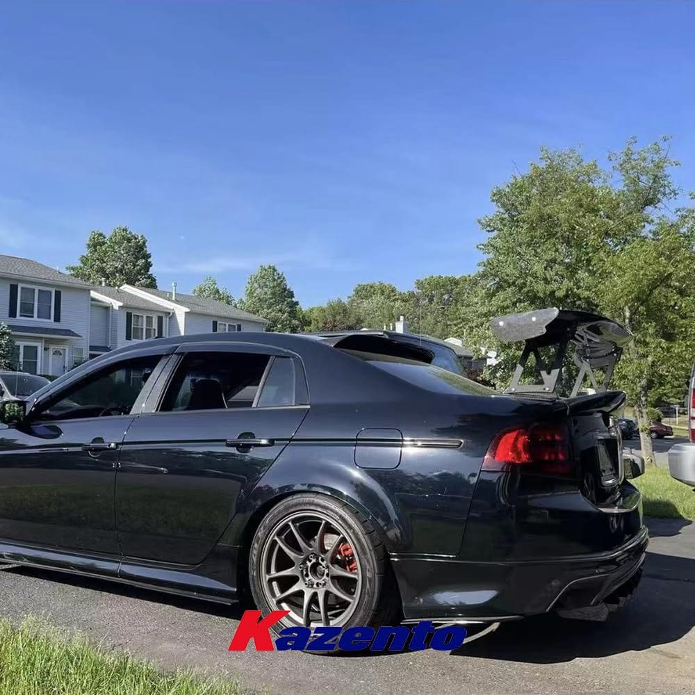 Kazento For For HONDA Civic FD2 JS Style Partial Carbon Fiber Rear GT Spoiler 140cm Length Kazento Carbon Parts 车身侧板 FD2-RS-JS-140-P31