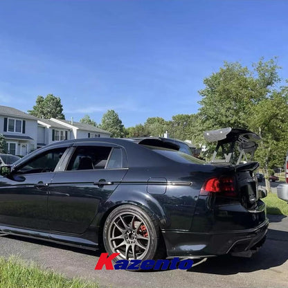 Kazento For For HONDA Civic FD2 JS Style Partial Carbon Fiber Rear GT Spoiler 140cm Length Kazento Carbon Parts 车身侧板 FD2-RS-JS-140-P31