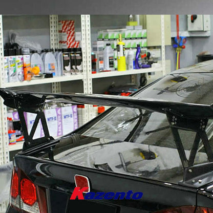 Kazento For For HONDA Civic FD2 JS Style Partial Carbon Fiber Rear GT Spoiler 140cm Length