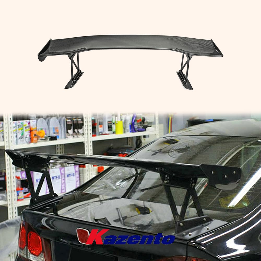 Kazento For For HONDA Civic FD2 JS Style Partial Carbon Fiber Rear GT Spoiler 140cm Length