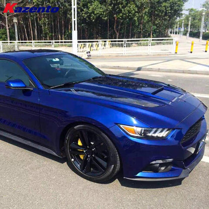Kazento For Ford Mustang 2 Door 2015-17 Carbon KZ Style Front Vented Cooling Hood Bonnet Kazento Carbon Parts 引擎盖 MUST1517-HOOD-KZ-CF