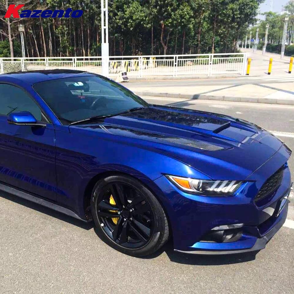 Kazento For Ford Mustang 2 Door 2015-17 Carbon KZ Style Front Vented Cooling Hood Bonnet