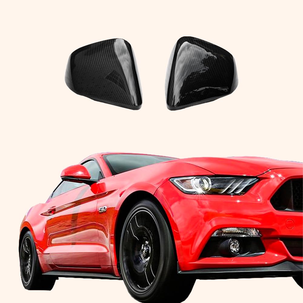 Kazento For Ford Mustang 2 Door 2015-17 Carbon OE Style Side Rear View Mirror Cover