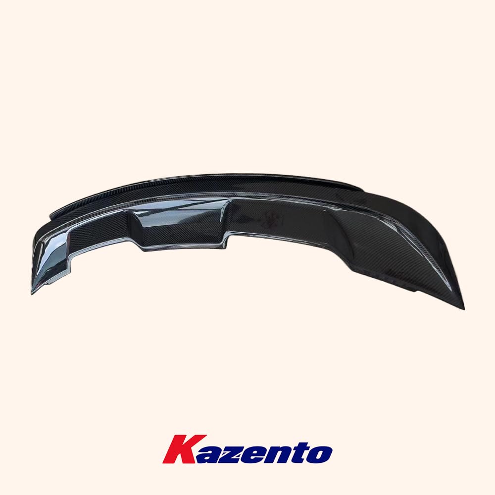Kazento For Ford Mustang 2015-2018 HT Style Carbon Rear Trunk Spoiler Lip Wing 2pcs