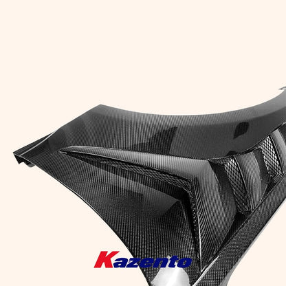 Kazento For Ford Mustang S650 2024 GT Style Vented Carbon Fiber Side Front Fender Pair Kazento Carbon Parts 车身侧板 MUST24-FF-GTD-CF