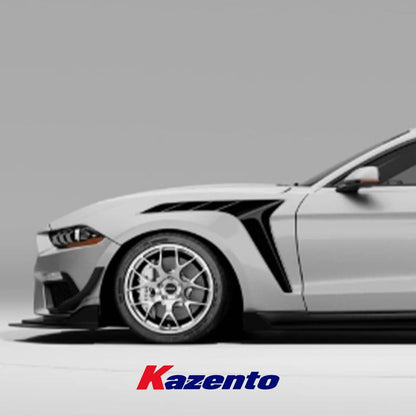 Kazento For Ford Mustang S650 2024 GT Style Vented Carbon Fiber Side Front Fender Pair Kazento Carbon Parts 车身侧板 MUST24-FF-GTD-CF
