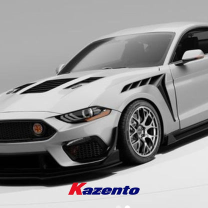 Kazento For Ford Mustang S650 2024 GT Style Vented Carbon Fiber Side Front Fender Pair Kazento Carbon Parts 车身侧板 MUST24-FF-GTD-CF