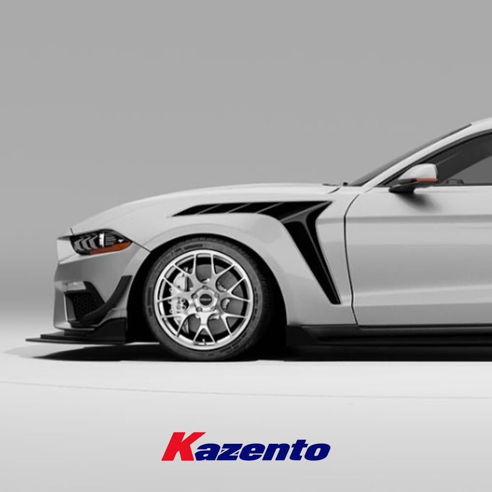 Kazento For Ford Mustang S650 2024 GT Style Vented Carbon Fiber Side Front Fender Pair Kazento Carbon Parts 车身侧板 MUST24-FF-GTD-CF
