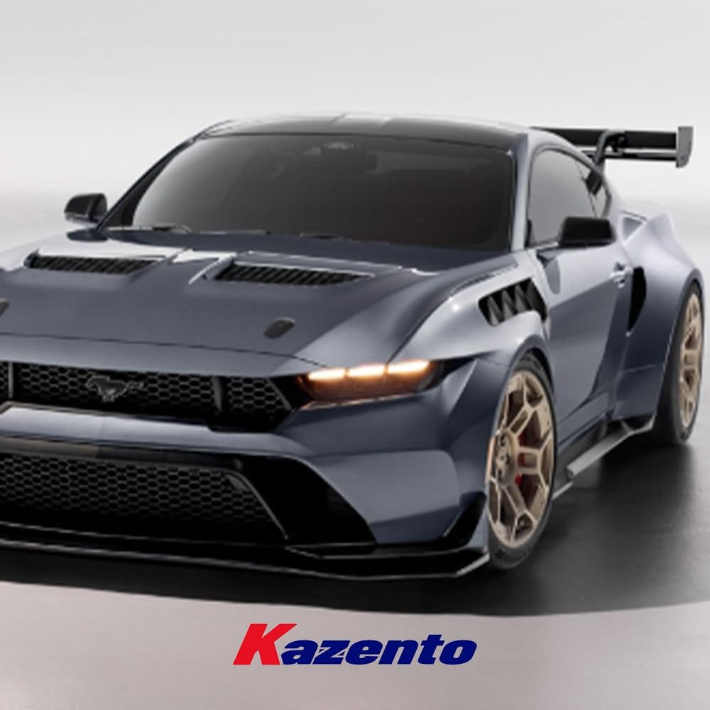 Kazento For Ford Mustang S650 2024 GT Style Vented Carbon Fiber Side Front Fender Pair Kazento Carbon Parts 车身侧板 MUST24-FF-GTD-CF