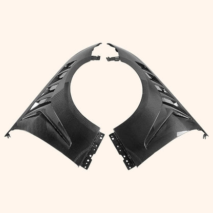 Kazento For Ford Mustang S650 2024 GT Style Vented Carbon Fiber Side Front Fender Pair Kazento Carbon Parts 车身侧板 MUST24-FF-GTD-CF