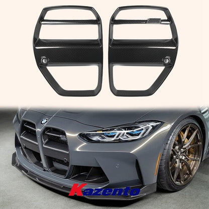 Kazento For G80 M3 G82 G83 M4 VT Style 20-22 Dry Carbon Fiber Front Bumper Grille Kazento Carbon Parts 车身侧板 G82M4-FG-V-DCF