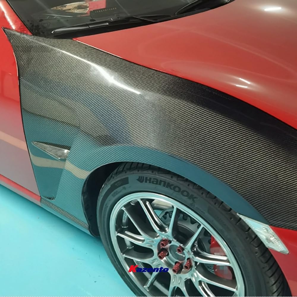 Kazento For GT86 13-20 BRZ For Toyota Vented Carbon Fiber Front Bumper Fender Pair Kazento Carbon Parts 车身侧板 GT86-FF-KZ-CF