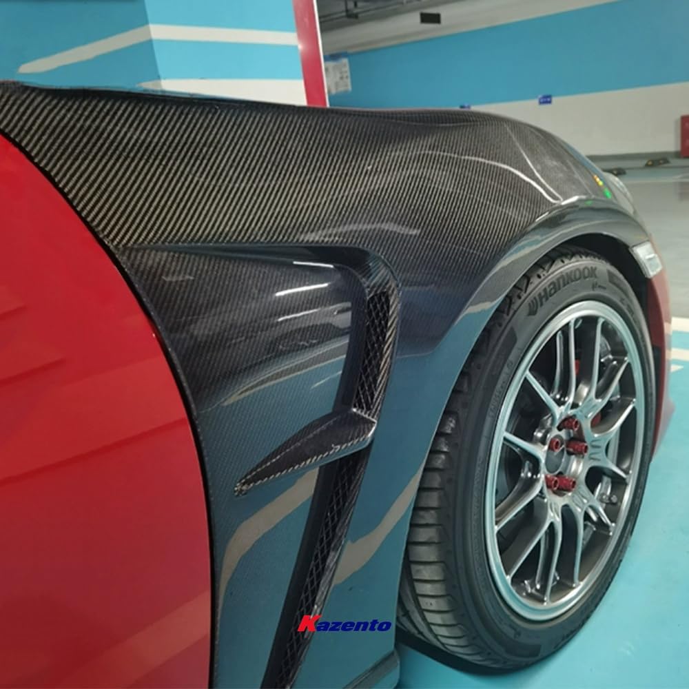 Kazento For GT86 13-20 BRZ For Toyota Vented Carbon Fiber Front Bumper Fender Pair Kazento Carbon Parts 车身侧板 GT86-FF-KZ-CF