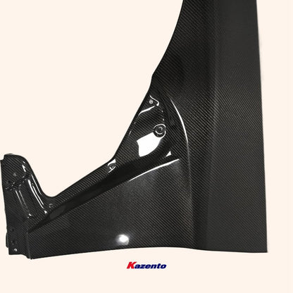 Kazento For GT86 13-20 BRZ For Toyota Vented KZ2 Carbon Fiber Front Bumper Fender Pair Kazento Carbon Parts 车身侧板 GT86-FF-KZ2-CF