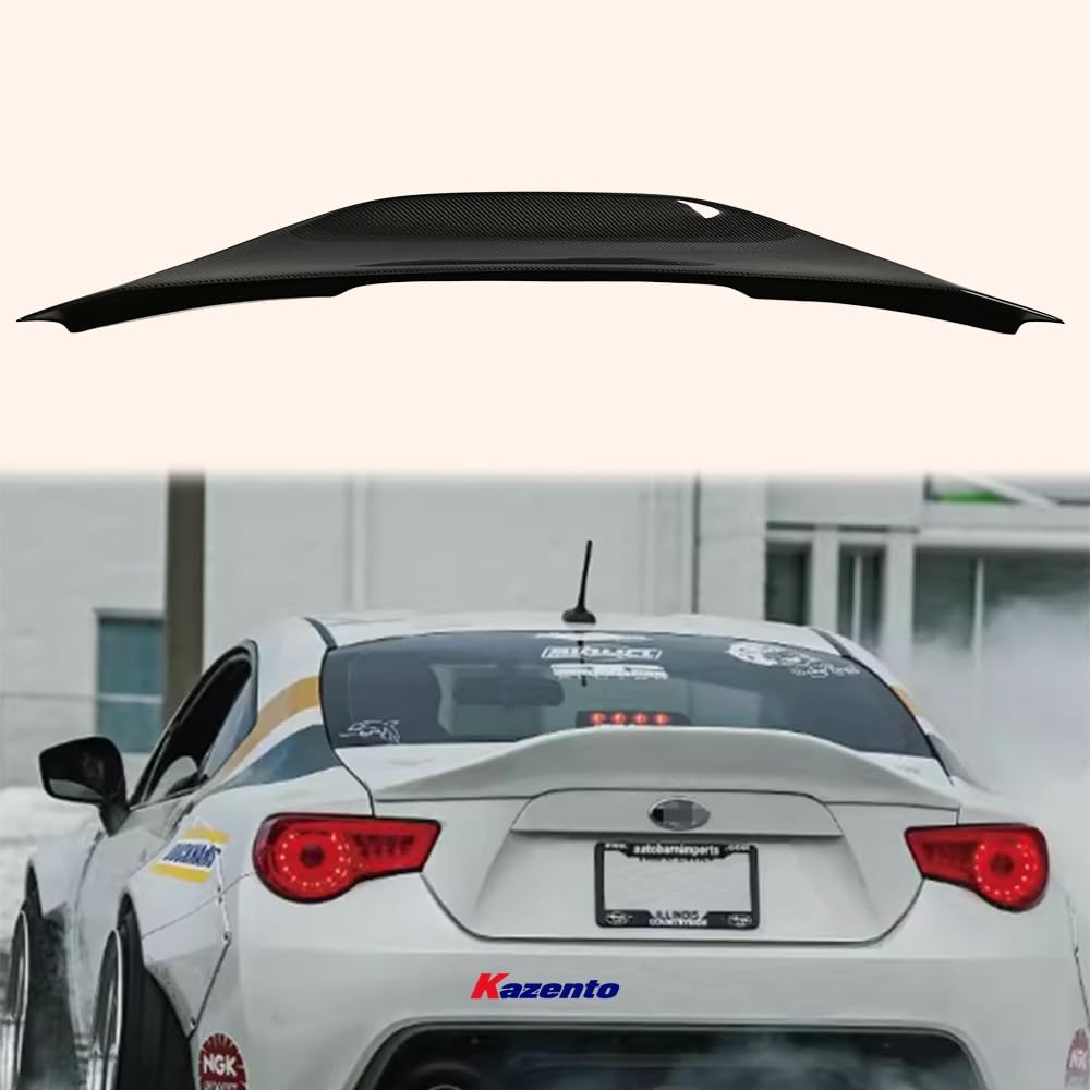 Kazento For GT86 13-20 BRZ LEG Style Carbon Fiber For Toyota Rear Trunk Bumper Spoiler Wing
