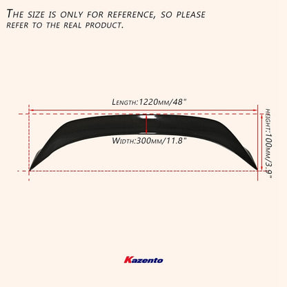 Kazento For GT86 13-20 BRZ TRD-Style For Toyota Carbon Fiber Rear Trunk Bumper Spoiler Wing