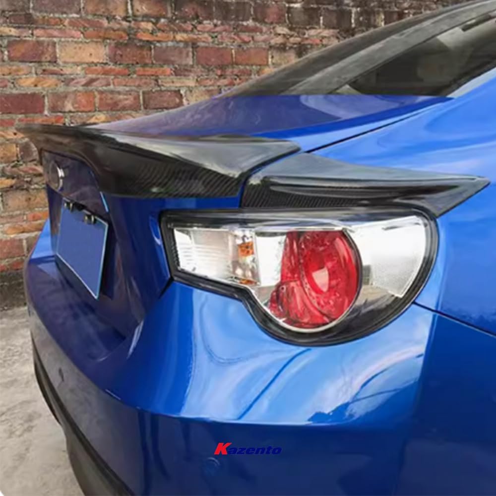 Kazento For GT86 13-20 BRZ TRD-Style For Toyota Carbon Fiber Rear Trunk Bumper Spoiler Wing