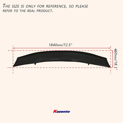 Kazento For GTR R35 2008-2016 For Nissan Carbon Fiber Rear A Style Bumper Trunk GT Spoiler Kazento Carbon Parts 车身侧板 R35-RS-AP-CF
