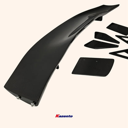 Kazento For GTR R35 2008-2016 For Nissan Carbon Fiber Rear A Style Bumper Trunk GT Spoiler Kazento Carbon Parts 车身侧板 R35-RS-AP-CF