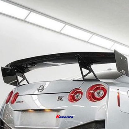 Kazento For GTR R35 2008-2016 For Nissan Carbon Fiber Rear A Style Bumper Trunk GT Spoiler Kazento Carbon Parts 车身侧板 R35-RS-AP-CF