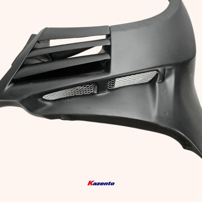 Kazento For Gtr R35 2013 For Nissan Ver Vrs Style Frp Front Fender With Louver Fin (Inc 6 Fins, Side Maker Use F51 Fuga) Fiber Glass Kazento Carbon Parts 车身侧板 R35-FF-VA-FRP