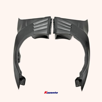 Kazento For Gtr R35 2013 For Nissan Ver Vrs Style Frp Front Fender With Louver Fin (Inc 6 Fins, Side Maker Use F51 Fuga) Fiber Glass Kazento Carbon Parts 车身侧板 R35-FF-VA-FRP