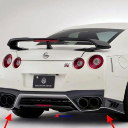 Kazento For GTR R35 2017 -2022 For Nissan Carbon Fiber VS Style Rear Bumper Lip Spat