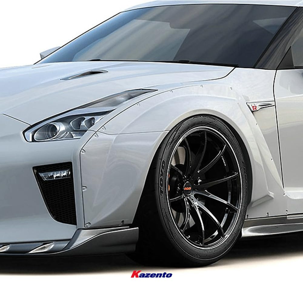 Kazento For Gtr R35 2017 My17 Grd Type For Nissan Wide Body Front Fender Fiber Glass Kazento Carbon Parts 车身侧板 R35-FF-GRD-FRP