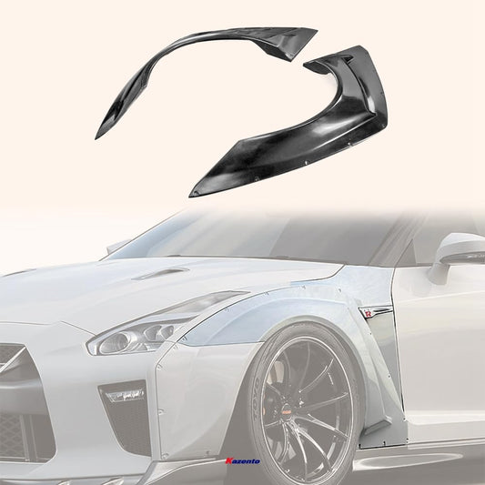 Kazento For Gtr R35 2017 My17 Grd Type For Nissan Wide Body Front Fender Fiber Glass Kazento Carbon Parts 车身侧板 R35-FF-GRD-FRP