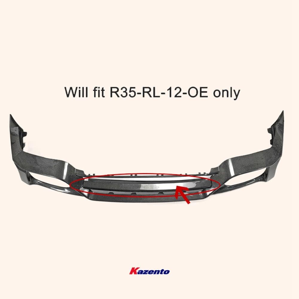 Kazento For GTR R35  2017ON OE For Nissan Rear Lip Diffuser Center Lip Panel Carbon Fiber Kazento Carbon Parts 车身侧板