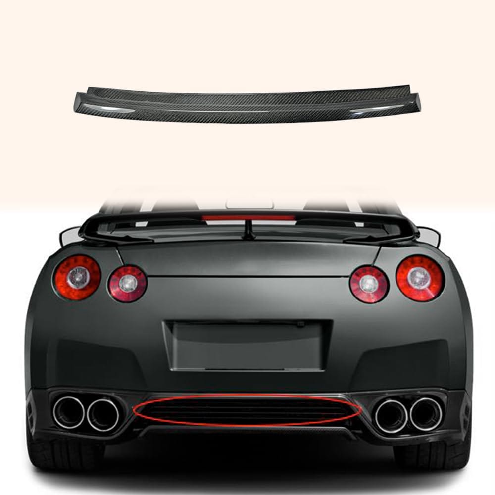 Kazento For GTR R35  2017ON OE For Nissan Rear Lip Diffuser Center Lip Panel Carbon Fiber