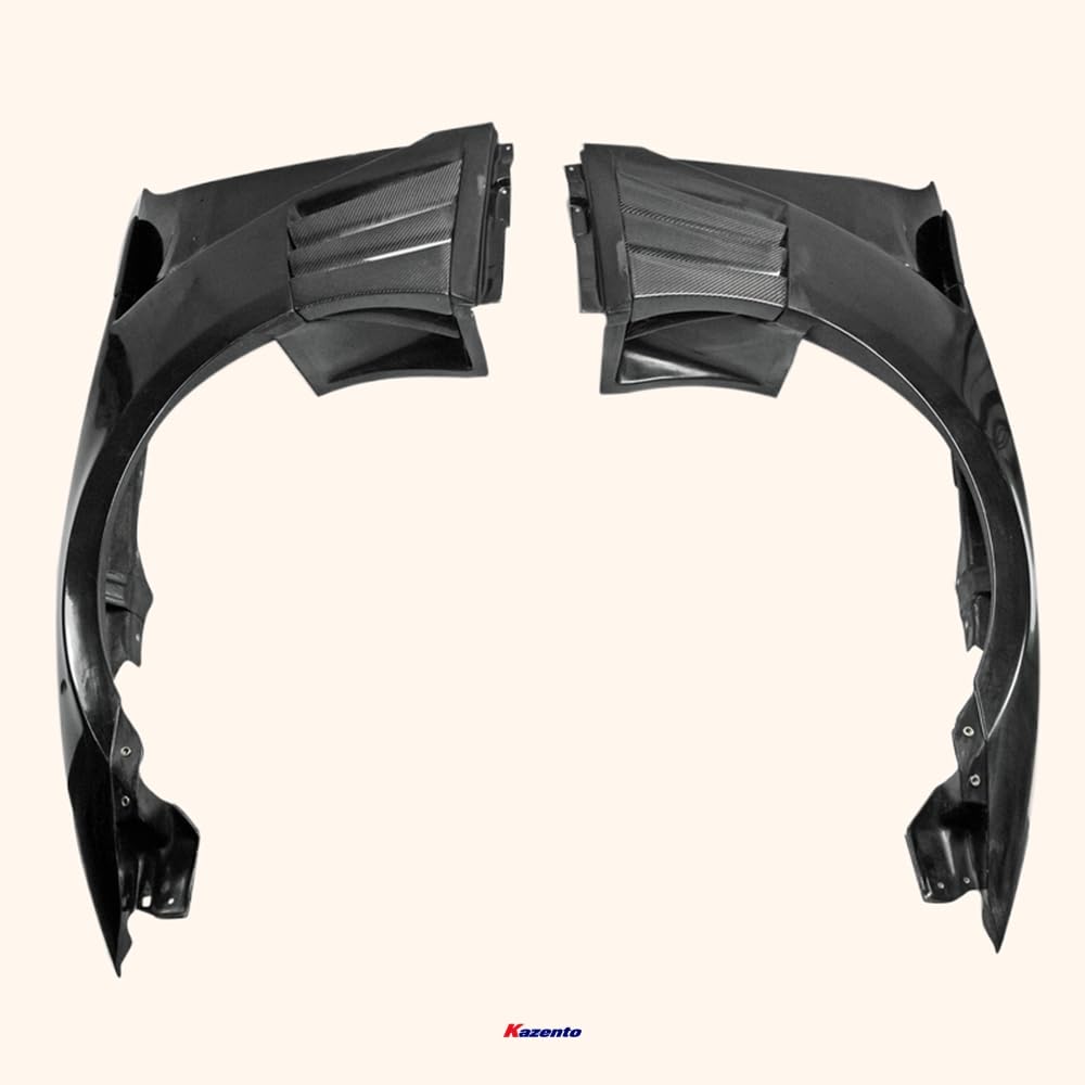 Kazento For Gtr R35 Epa For Nissan Front Fender With Louver Fin (Inc 6 Fins, Side Maker Use F51 Fuga) Partial Carbon Fiber(Canard+Louver) Kazento Carbon Parts 车身侧板 R35-FF-EPA-P29