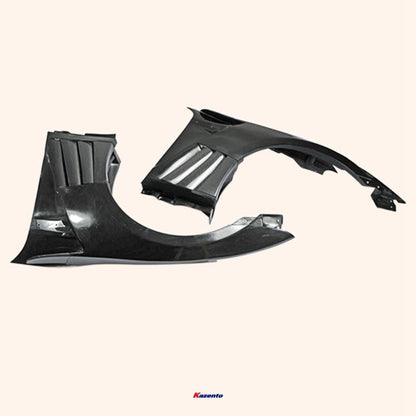 Kazento For Gtr R35 Epa For Nissan Front Fender With Louver Fin (Inc 6 Fins, Side Maker Use F51 Fuga) Partial Carbon Fiber(Canard+Louver) Kazento Carbon Parts 车身侧板 R35-FF-EPA-P29