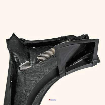Kazento For Gtr R35 Epa For Nissan Front Fender With Louver Fin (Inc 6 Fins, Side Maker Use F51 Fuga) Partial Carbon Fiber(Canard+Louver)