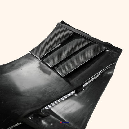 Kazento For Gtr R35 Epa For Nissan Front Fender With Louver Fin (Inc 6 Fins, Side Maker Use F51 Fuga) Partial Carbon Fiber(Canard+Louver)