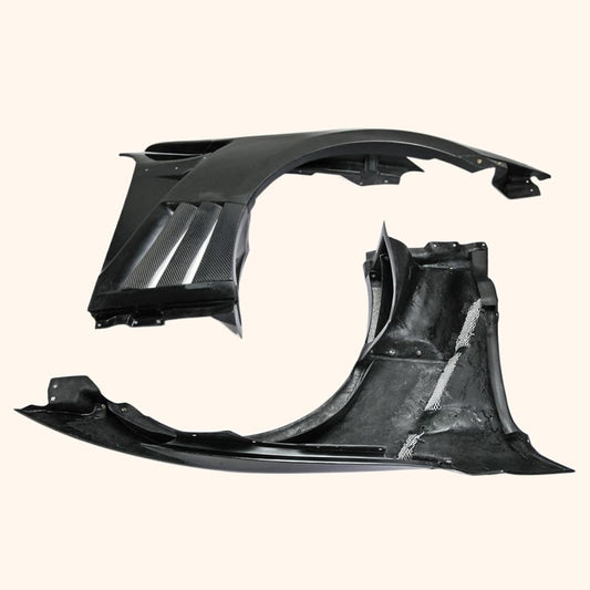 Kazento For Gtr R35 Epa For Nissan Front Fender With Louver Fin (Inc 6 Fins, Side Maker Use F51 Fuga) Partial Carbon Fiber(Canard+Louver)