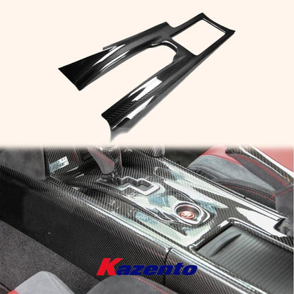 Kazento For GTR R35  For Nissan Carbon Fiber Interior Trim Center  Console Cover Panel LHD