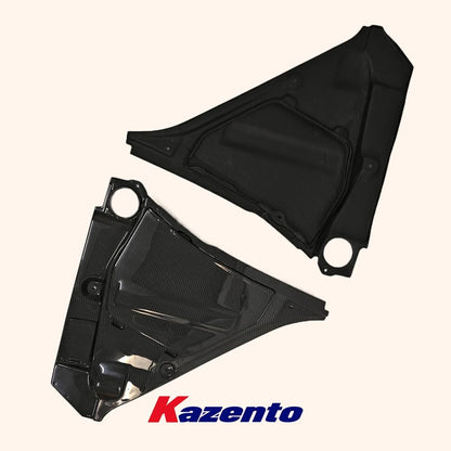 Kazento For GTR R35 For Nissan Front Engine Bay Compartment Cover Carbon Fiber Pair Kazento Carbon Parts 车身侧板 R35-COMPART-OE-CF