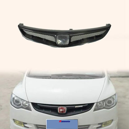Kazento For HONDA Civic 06-08 FD2 MU2 Style Carbon Fiber Front Bumper Grill (JDM only) Kazento Carbon Parts 车身侧板 FD2-FG-MU2-CF