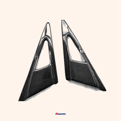 Kazento For HONDA Civic 06-11 4 Door FD FD1 FD2 tyle Side Carbon Mirror Air Duct Vents Kazento Carbon Parts 车身侧板 FD2-SMAV-FE-CF