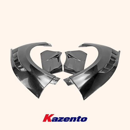 Kazento For HONDA Civic 17 onwards Type R FK8 VRS-W Type Carbon Fiber Front Fender 4Pcs