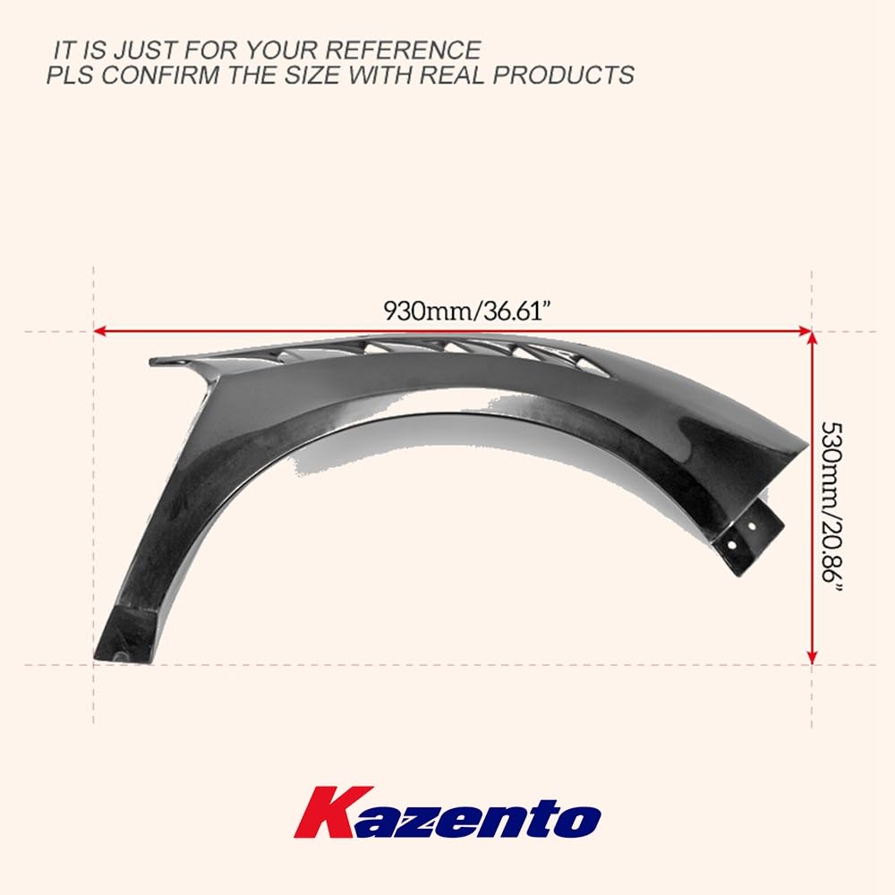 Kazento For HONDA Civic 17 onwards Type R FK8 VRS-W Type Carbon Fiber Front Fender 4Pcs